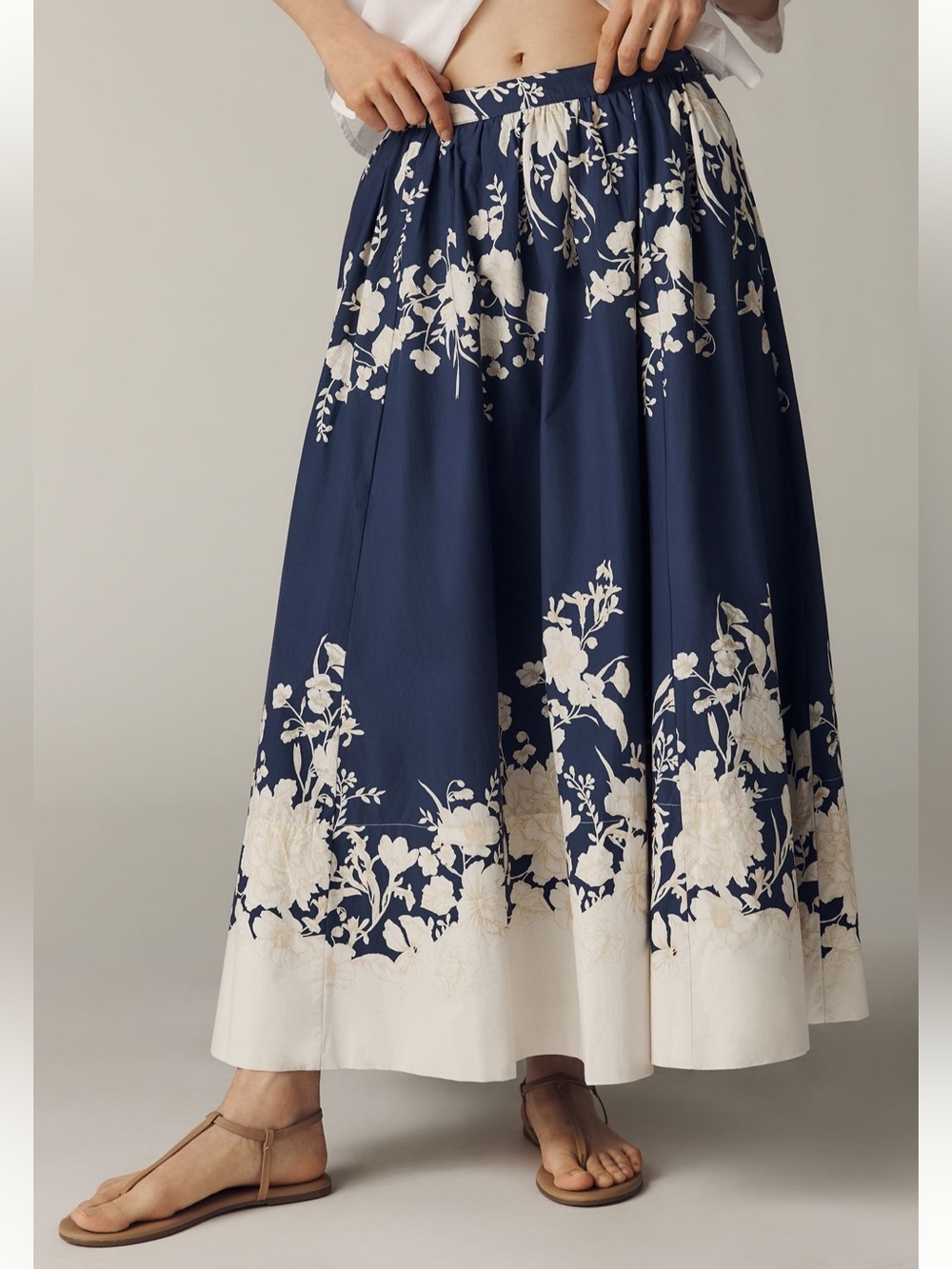 NWT Jacie Printed Poplin Maxi Skirt by Maeve